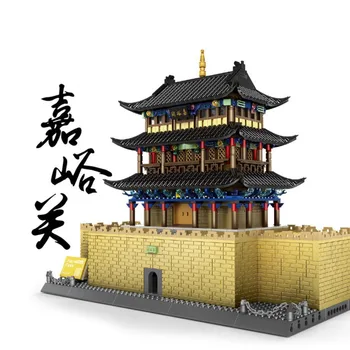 העולם המפורסם בהיסטוריה התרבותית אדריכלות בניין סין Jiayu לעבור דוגמנית השער של העיר העתיקה לבנים Jiayuguan צעצועים
