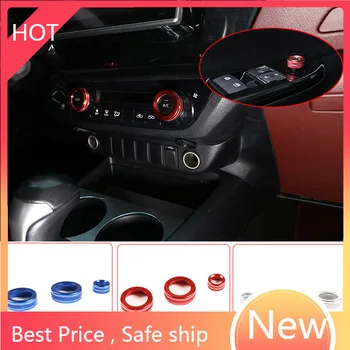 עבור טויוטה Hilux 2017-20 סגסוגת אלומיניום המכונית מראה אחורית כפתור כוונון כיסוי ועוצמת הקול לכסות את הפנים אביזרים ו