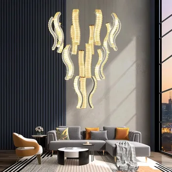 נברשות קריסטל מודרני מקורה תאורה מנורת תקרה תלויה אורות led נברשות לסלון תאורה פנימית