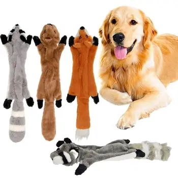 מחמד קטיפה רכה אינטראקטיבי כלב צעצועים מצפצפים לנשוך צעצועי לעיסה הצעצוע המצפצף