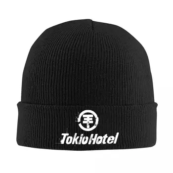 טוקיו-הוטל-לוגו סרוגים כיפות לגברים נשים Skullies כובעים סתיו חורף כובע אקריליק חם קאפ