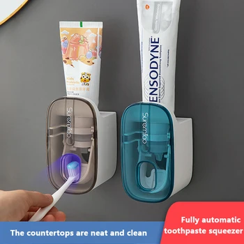 1Pcs אוטומטי משחת שיניים Dispenser אביזרי אמבטיה הקיר בלי אגרופים עצלן מסחטת משחת שיניים מברשת שיניים בעל