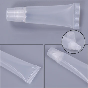 10PCS 8ml/15ml ריק צינורות פלסטיק שפתון באלם ברור קוסמטיים מכולות באיכות גבוהה
