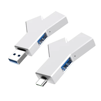 High-Speed USB Hubs עם 3Ports USB/סוג c-רכזות מושלם לשימוש בבית ובמשרד USB 5V/600ma אספקת חשמל