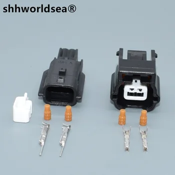shhworldsea 2 pin דרך זכר נקבה ABS חיישן Plug Automotic עמיד למים מחבר 7282-8851-30 7283-8851-30 על ניסן