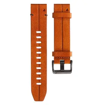 HAODEE 22mm איטלקי עור פרה Watchbands עבור Garmin Quickfit להקת שעון