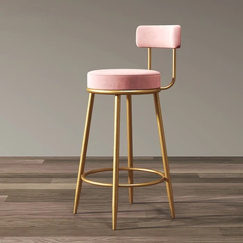ורוד המודרנית בר כסאות האוכל כס למשרד הספר מטבח גבוהה בר כסאות אמן איפור דלפק Krzesla רהיטים YN50BC