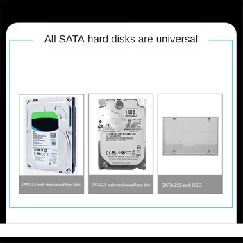 דיסק קשיח מקרה 3.5 אינץ סנטימטר 2.5 SATA to USB 3.0 מתאם כונן קשיח חיצוני דיסק המתחם על דיסק קשיח SSD דיסק האיחוד האירופי Plug