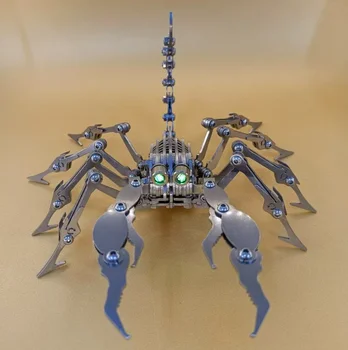 DIY הרכבה עקרב מודל מכני נירוסטה סטטי 3d פאזל הרכבה חרקים המוח בוער מודל יצירתי קישוטים