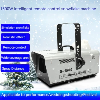 1500w מכונת שלג פתיתי שלג מכונה עם שלט רחוק אלחוטי עבור חג המולד החתונה ילדים מסיבת הבמה לוואי