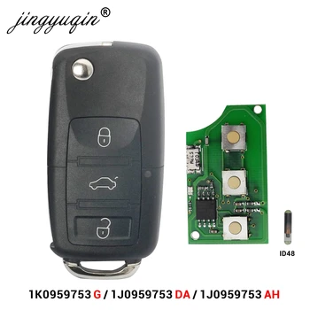 Jingyuqin 3ב המרוחק מפתח 433Mhz ID48 עבור פולקסווגן גולף ג ' טה חיפושית פולו Tiguan Touran הקאדילק Eos למעלה 1J0959753DA/אה 1K0959753G DA8000M