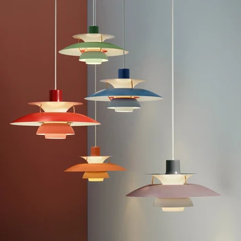 תליון הובילו אור מטריה תליית מנורה על חדר האוכל חדר השינה קפה בר מסעדה מודרני צבעוני נברשת Daninsh עיצוב