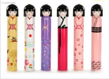 חידוש Kokeshi בובה קיפול מטריה יפנית בובות חמוד בקבוק מתקפל קימונו בחורה מסורתית מטריה - 6 צבעים