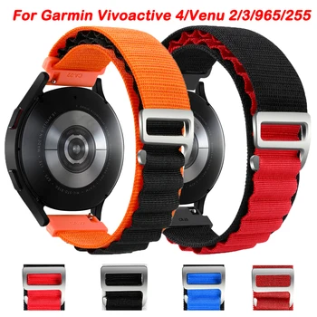 22mm הלהקה Garmin Venu 3 2 Vivoactive 4 ניילון Loop צמיד קוראה מבשר 965 745 255 265 החלפת הרצועה.