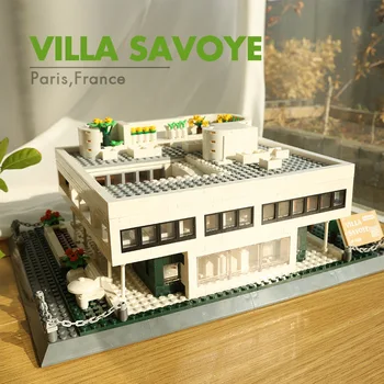 יצירתי המפורסם בעולם האמנות אדריכלות העיר ברחוב להציג בלוק צרפת וילה Savoye הרכבה בניין לבנים Streetscape צעצועים