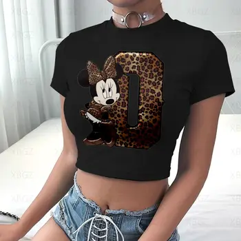 דיגיטלי מיני מאוס דפוס דיסני אישה בגדים גזורה חזק מנופחים חולצה הדפסת 3D סקסי באיכות גבוהה אופנה קריקטורה