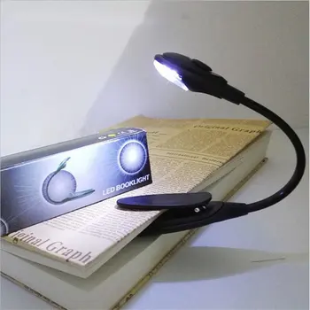 Led אור ספר מיני קליפ-גמיש מבריק LED מנורת אור ספר מנורת הקריאה עבור נסיעות השינה קורא ספר מתנות חג המולד