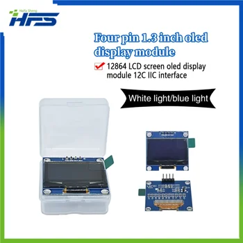 תצוגת OLED מודול עבור Arduino, IIC סדרתי, לבן, כחול, מסך LCD לוח, VDD, מצאו, SCK, בוסניה, 128X64, I2C, SH1106, 1.3 אינץ