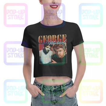 ג ' ורג ' מייקל-90 נשים גזורה חולצת טי נדיר רטרו טבעי באיכות גבוהה הנשי החולצה
