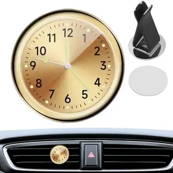 אוטומטי הפנים לצפות המחוונים במכונית שעון בעיצוב פנים מכונית מיני נייד שעון קישוט אנלוגי שעון קישוטים עבור משאיות, קראוונים.