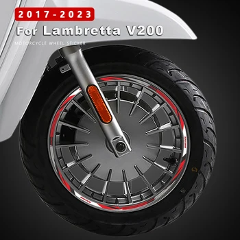 אופנוע גלגל מדבקות על Lambretta V200 V125 V50 G350 מיוחד X300 בתוך 125 LN125 אביזרים 2017-2023 רים המדבקה עמיד למים