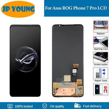 מקורי AMOLED עבור Asus רוג 'Phone 7 Pro תצוגת LCD לוח מגע מסך דיגיטלית עבור Asus רוג' 7 Pro רוג ' 7Pro להציג להחליף