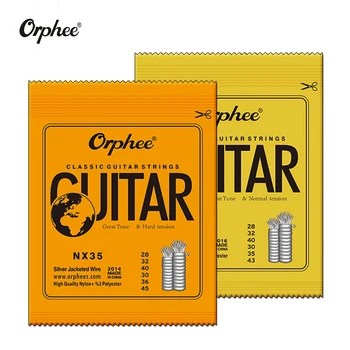 Orphee גיטרה קלאסית בחוטים NX35/NX36 6 חוטים מכסף מצופה ניילון Guitarra מיתרים גיטרה קלאסית חלקי חילוף ואביזרים