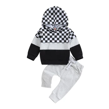 תינוק תינוק תלבושות התינוק סווטשירט קפוצ ' ונים שרוך מכנסי תינוק סתיו חורף בגדים להגדיר