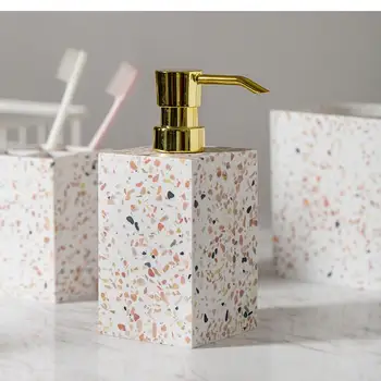 יצירתי כתמי שרף לסבון נייד נסיעות אביזרי אמבטיה מחזיק מברשת שיניים מברשת אסלה לגרגר כוס החתונה אספקה
