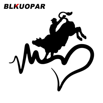 BLKUOPAR פעימות הלב קאובוי רוכב המכונית מצחיק מדבקות יצירתי קרם הגנה מדבקות אישיות המטען מזגן ויניל רכב גלישה