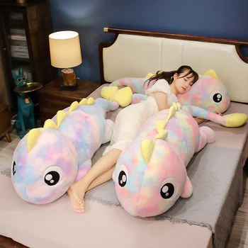 120 מקסים קטיפה ענקית וצבעונית דינוזאור צעצועים סופר רך המיטה כרית כרית מלאה לבובת תינוק חג המולד, מתנת יום הולדת
