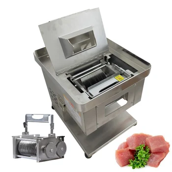 1100W בשר מבצעה מסחרי מבצעה משק ירקות מכונת חיתוך אוטומטי חשמלי מכונת חיתוך בשר