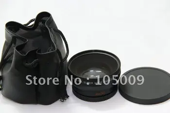 52mm 0.45 X עדשה רחבה זווית עם עדשת מאקרו עבור canon NIKON D3000 D5000 D40 D60 D3000 pentax פוג ' י, סוני מצלמה