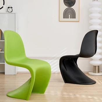 פשוט נורדי האוכל כיסא פלסטיק קפה מטבח מודרני מבטא את הכיסא חיצונית ארגונומי Sandalye Cadeiras רהיטים HD50CY