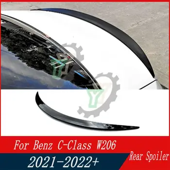 באיכות גבוהה פלסטיק ABS תא המטען האחורי ספוילר אחורי כנף השפה לקצץ מרצדס בנץ C-Class W206/S206 2021 2022+ אביזרי רכב