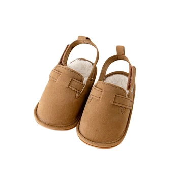 Caziffer תינוק בייבי בנות בנים נעלי צמר אנטי להחליק רכות הבלעדי מקורה פעוט נעלי Prewalker הראשונה מהלכים נעליים