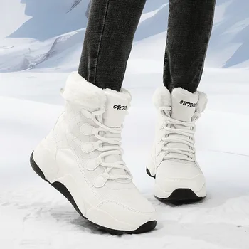 התנגדות קרה -30℃ נשים ונערות נעלי טיפוס חורף אופנה חיצונית שלג מגפיים עמיד למים גודל 36-42