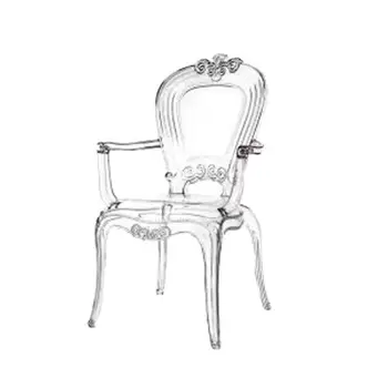 Stackable אקריליק שקוף כיסאות, חתונה, אירועים שקוף צרפתית כורסאות