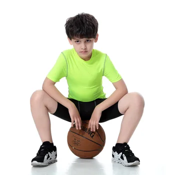 ילדים ילדים נוער בנות בנים ריצה קצרים בקיץ יבש מהירה חותלות הדוקות דחיסה ספורט שכבת הבסיס מכנסיים סמל מותאם אישית