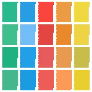 דפי A4 צבעוני דף האינדקס המסווג Lables פלסטיק הכרטיסייה חוצצים כרטיס נייר כדי למנוע כיפוף(צבע מודפס מספר)