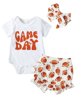 התינוק רזי הכדורגל בגד המשחק יום שרוול קצר רומפר העליון כדורגל קצרים בגימור להגדיר