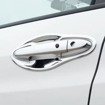 איכות גבוהה עבור הונדה סיטי 2014-2016 ABS Chrome המכונית בצד הדלת ידיות, מגן לתפוס מחסה לקצץ סגנון רכב אביזרים 8PCS