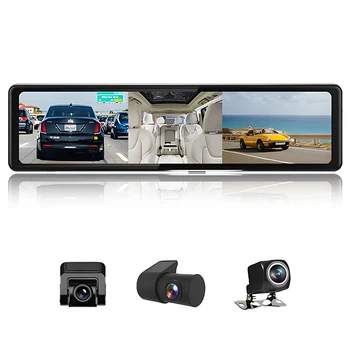 DVR המכונית המראה מקליט 2.5 K 12 אינץ Dash Cam WIFI GPS מסלול המצלמה HD עבור הטלפון App