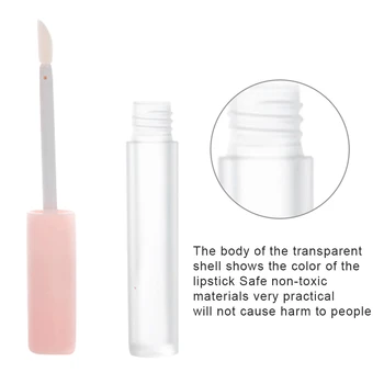 6pcs פלסטיק עגול ליפ גלוס בקבוקי מיני שפתון נוזלי צינורות מיכלים קוסמטיקה DIY עושה כלים