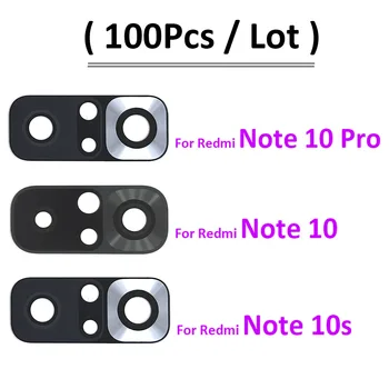 100Pcs/Lot האחורי בחזרה מצלמה עדשת זכוכית עבור Xiaomi Redmi Note 10 10 Pro 5G עם דבק מדבקה Xiamo החלפת חלק Xiaomo