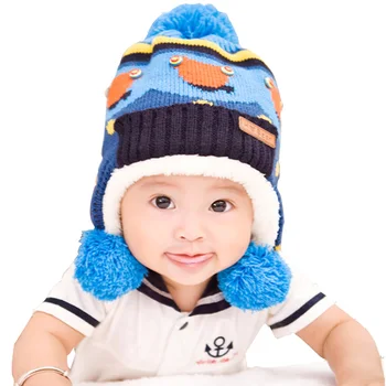2019 החורף החדש קוריאה סרוגים בתוספת קטיפה אטמי אוזניים כדי לשמור על חום התינוק כובע 0-5 שנים ילדה ילד ילדה הכובע